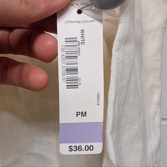 New Linen Blend East 5th Top (Petite Medium) & Pants (6 Petite Pant) Combo - Picture 5 of 13